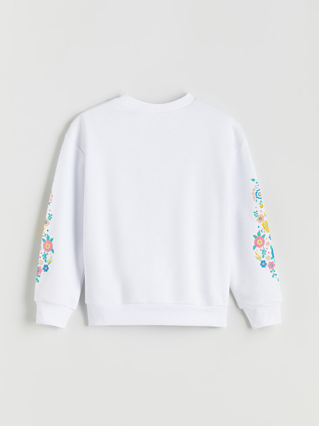 LCW ECO Crew Neck Floral Girls' Sweatshirt -W5IN04Z4-ZUY