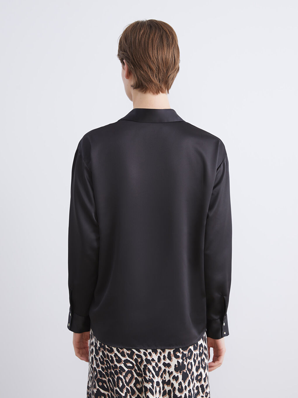 Әйелдерге арналған сатин оверсайз жейде-3