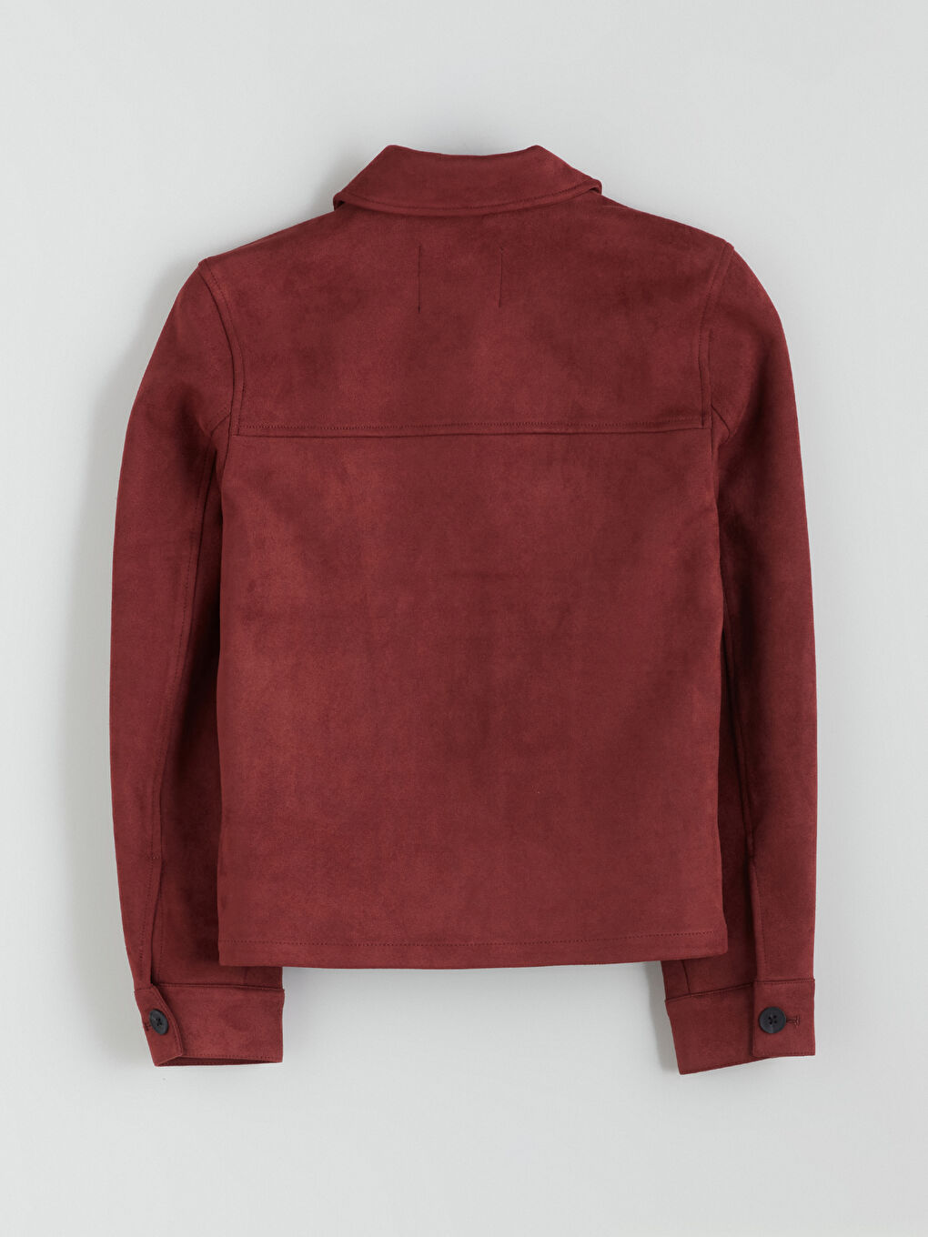 Collared Neck Women's Faux Suede Jacket-6