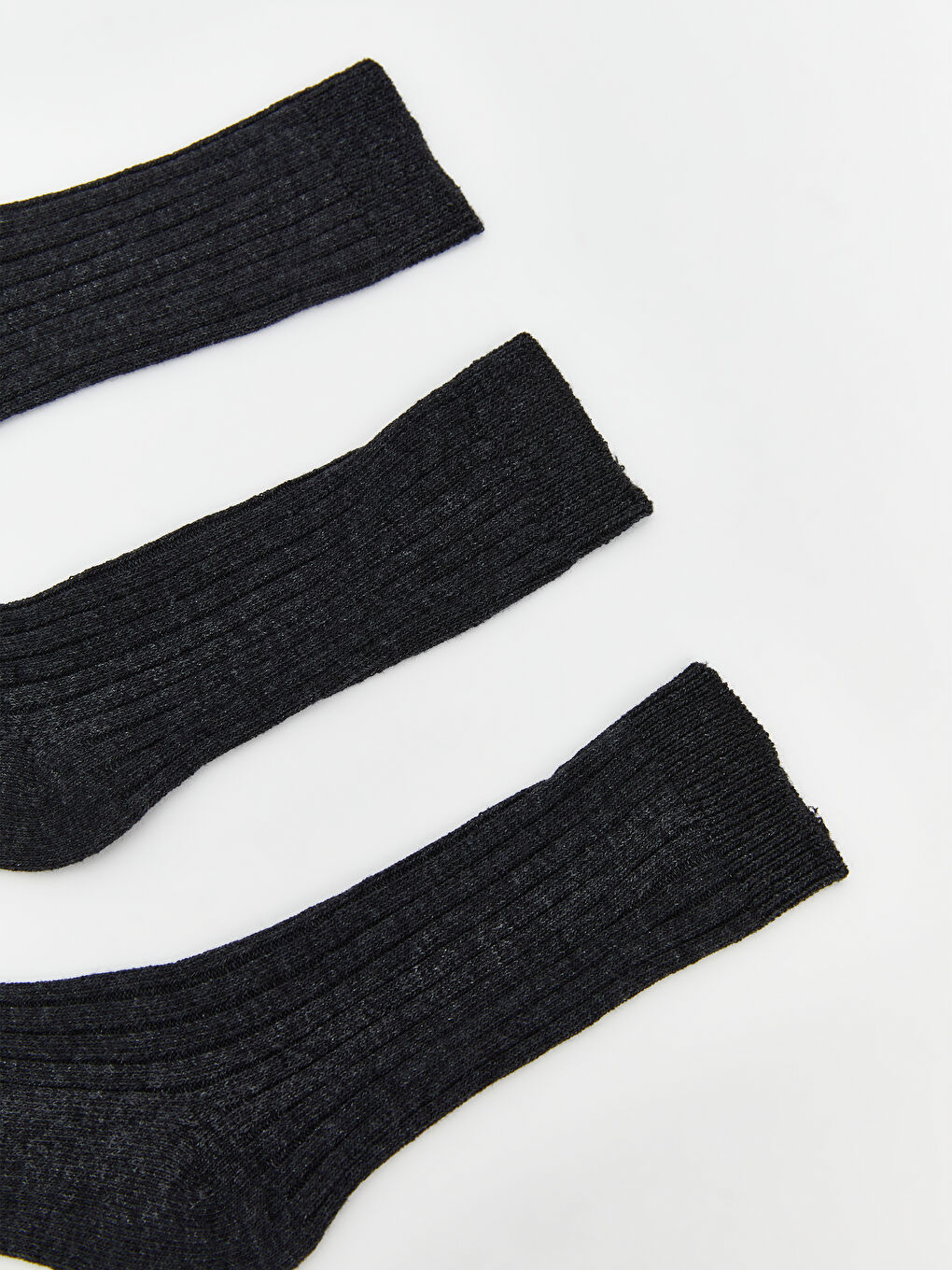 Antrasit Basic Erkek Çocuk Patik Çorap 3'lü-1