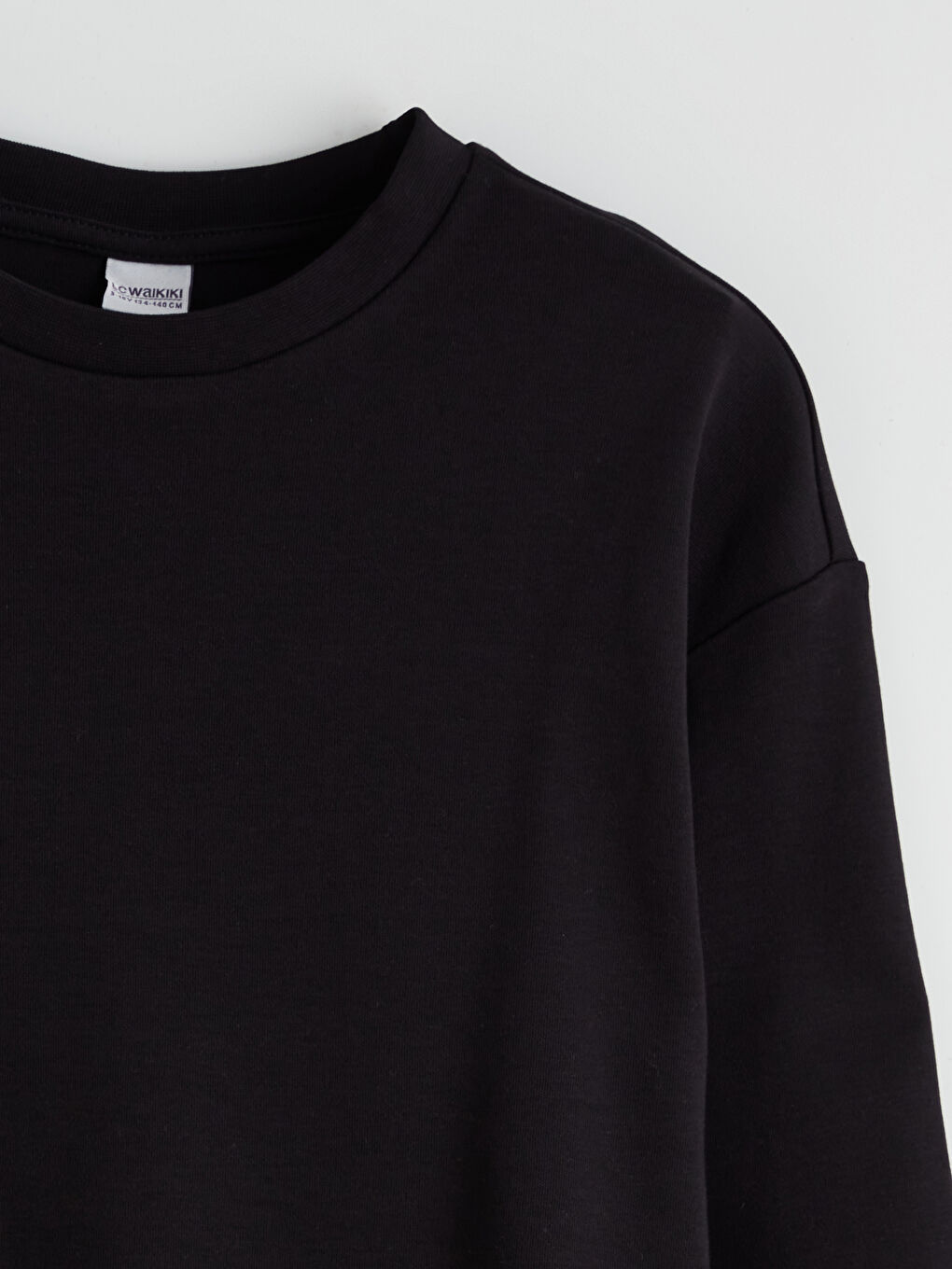 Siyah Bisiklet Yaka Erkek Çocuk Tişört-1