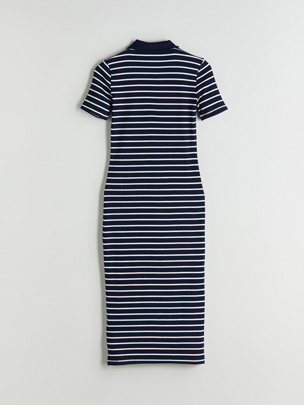 LCW Vision Polo Neck Striped Dress -W5IN32Z8-LGS