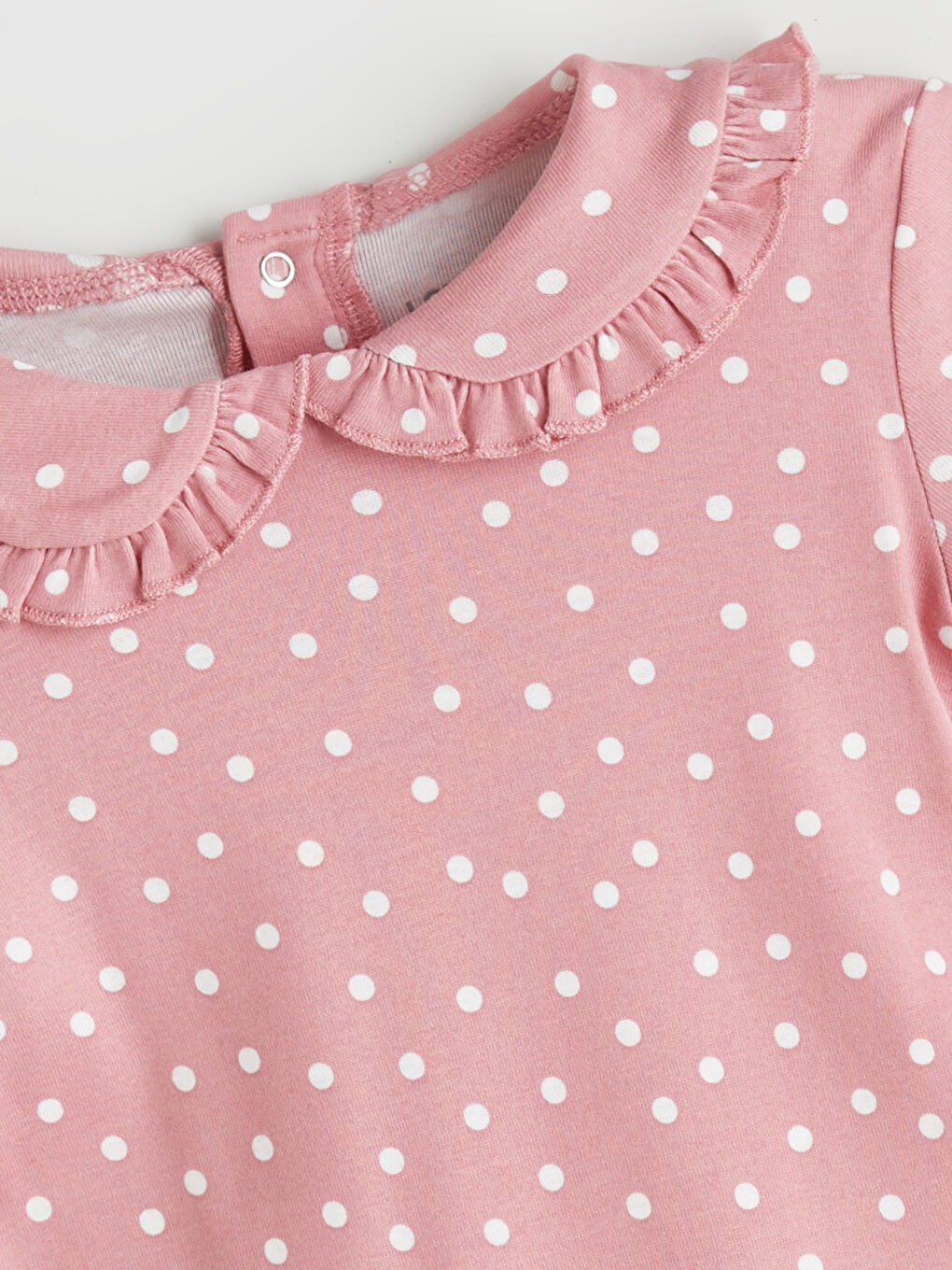 Baby Collar Polka Dot Baby Girl Snap Body-1