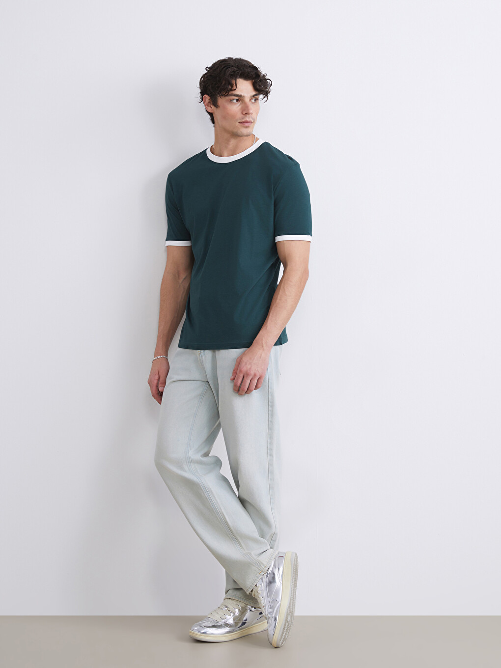 Crew Neck Jersey Men's T-shirt-1