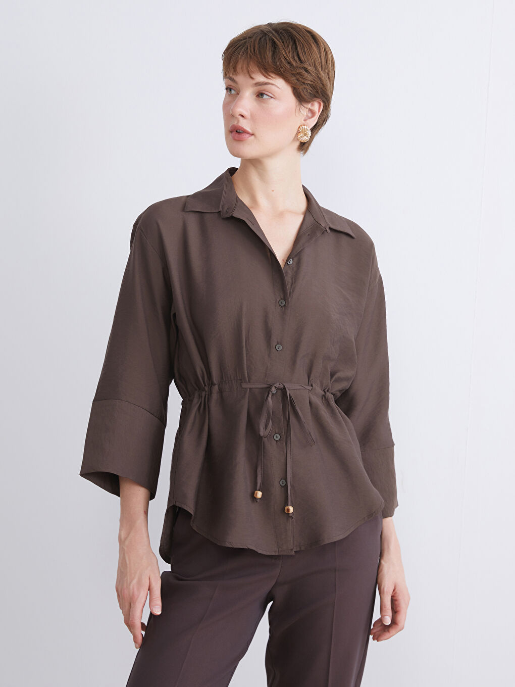 Oversize Modal Blend Women's Shirt
