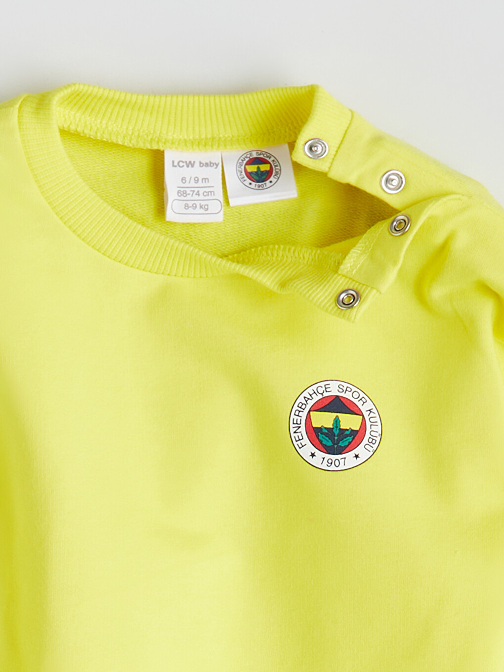 Sarı Fenerbahçe Baskılı Erkek Bebek Tişört-2