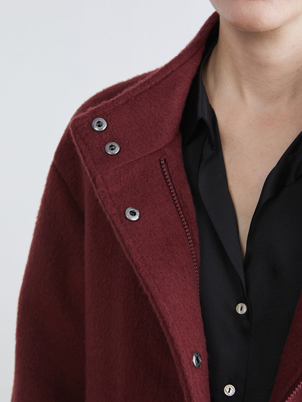 Funnel Neck Women's Cachet Overcoat-2