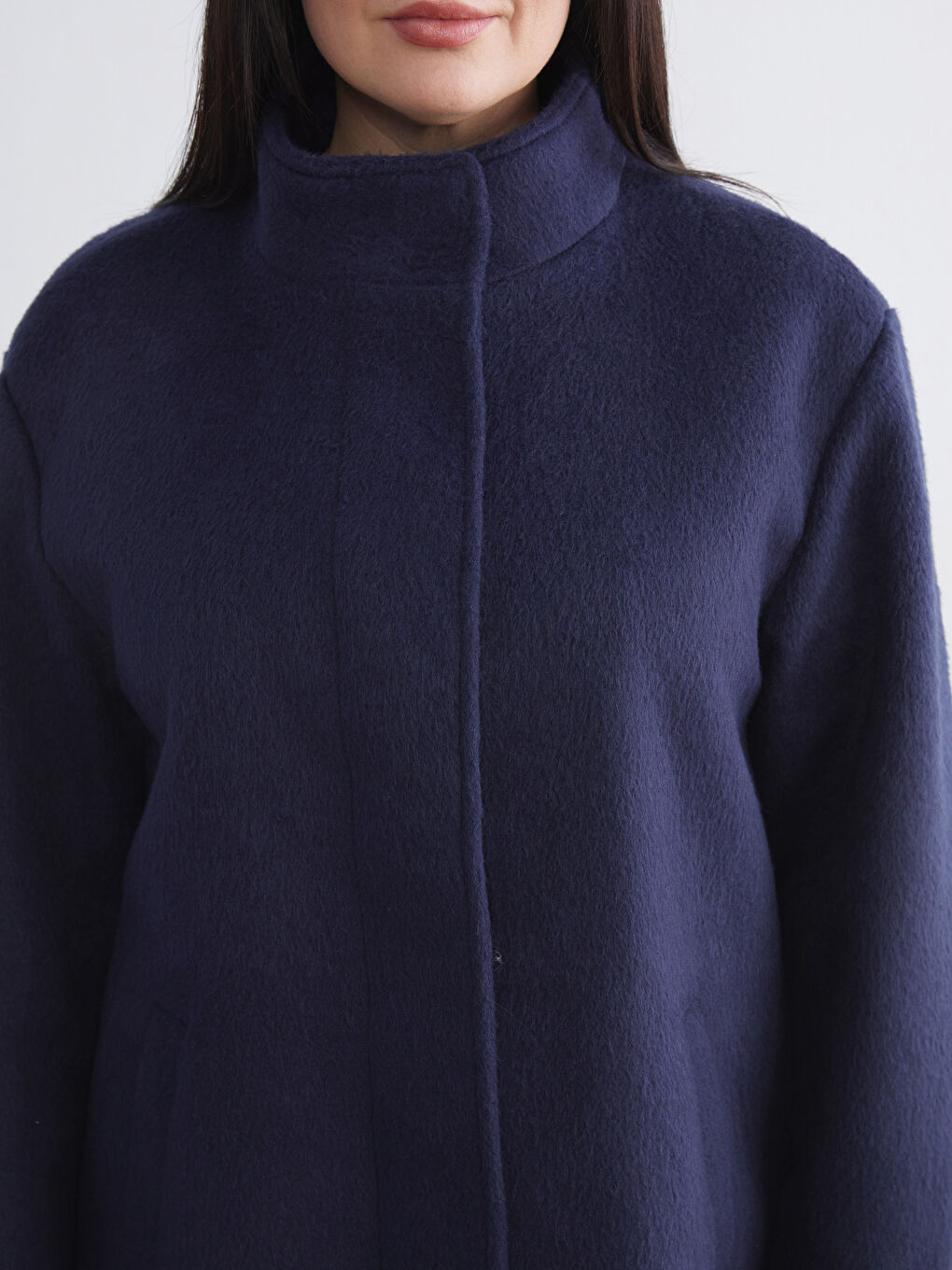 Женщины Синий Пальто из смеси шерсти-2