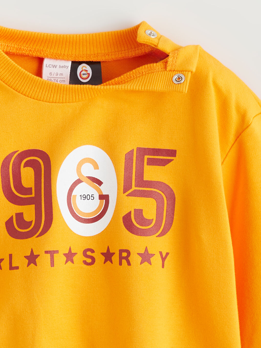 Turuncu Galatasaray Lisanslı Erkek Bebek Sweatshirt ve Eşofman Altı-3