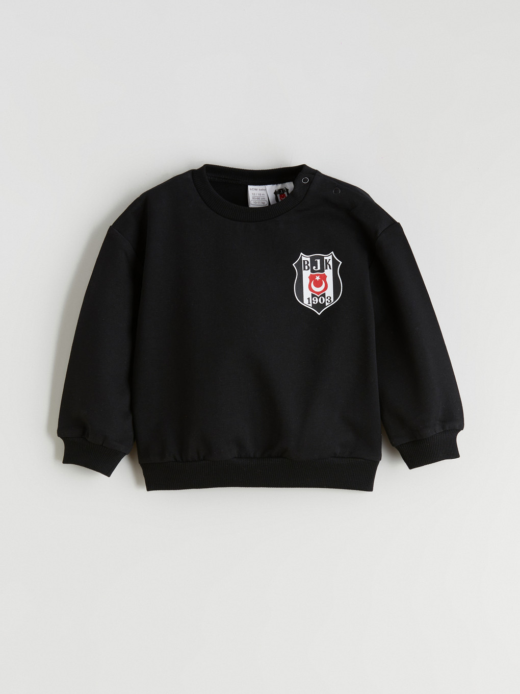Siyah Beşiktaş Baskılı Erkek Bebek Sweatshirt