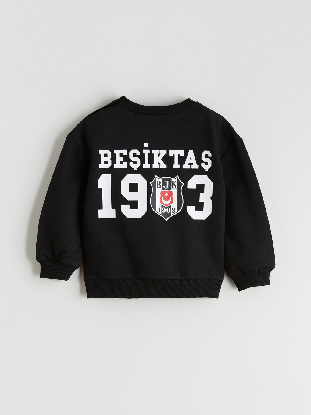 Siyah Beşiktaş Baskılı Erkek Bebek Sweatshirt-1