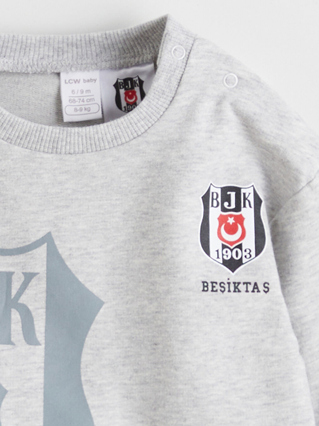 Beyaz Beşiktaş Baskılı Erkek Bebek Sweatshirt-2