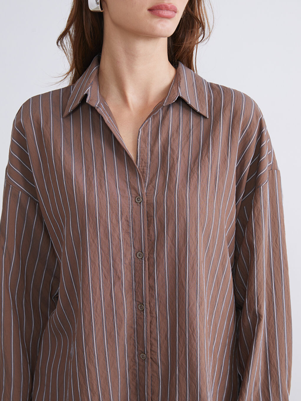 әйелдерге арналған жолақты оверсайз жейде-2