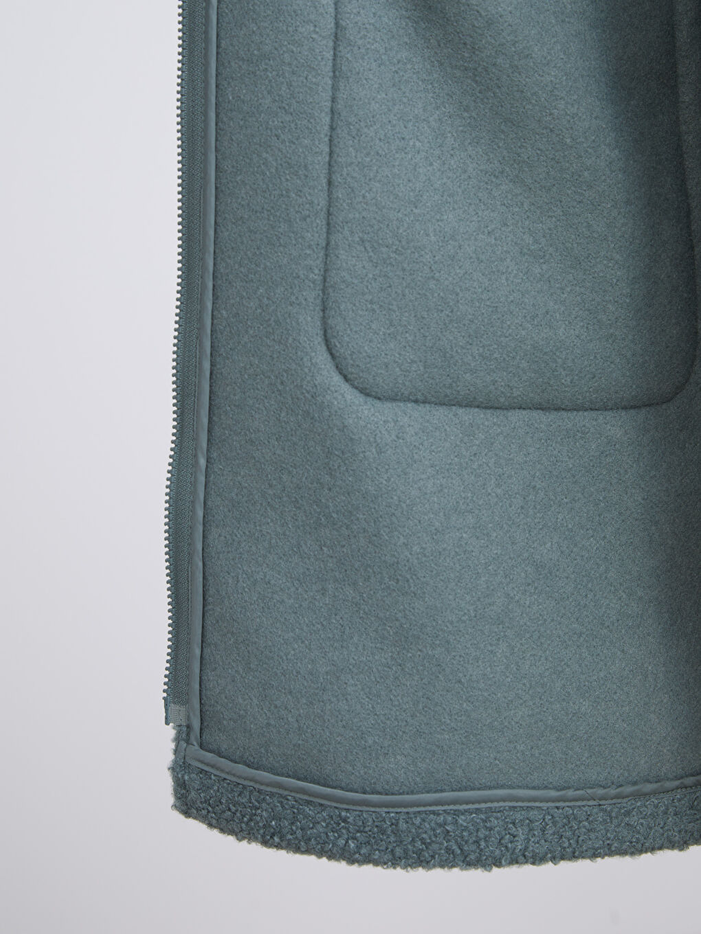 Yeşil Kapüşonlu Kadın Pelüş Hırka-3