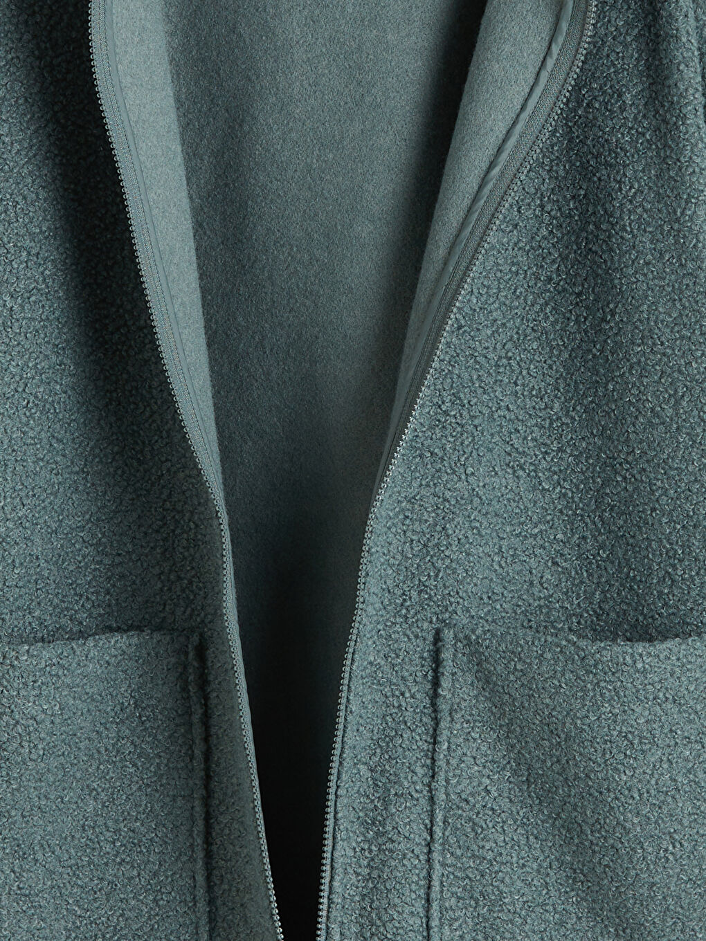 Yeşil Kapüşonlu Kadın Pelüş Hırka-6