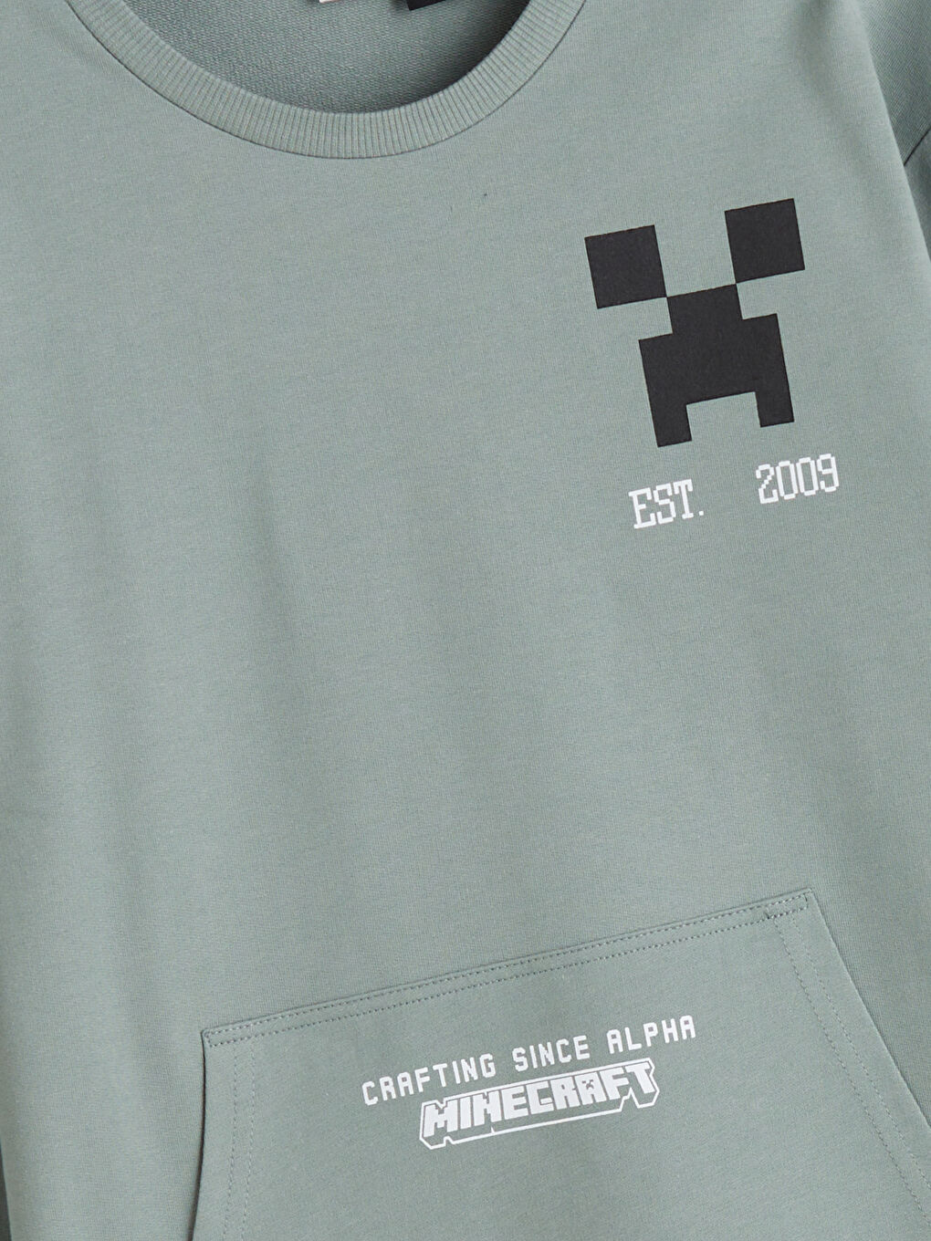 سویتشێرت یه‌خه‌ خڕ چاپکراوی ماینکرافت بۆ کوڕان-3