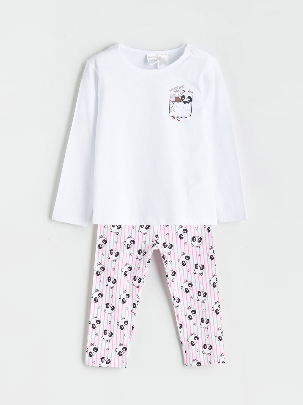 Crew Neck Baby Girls' Pyjama Set