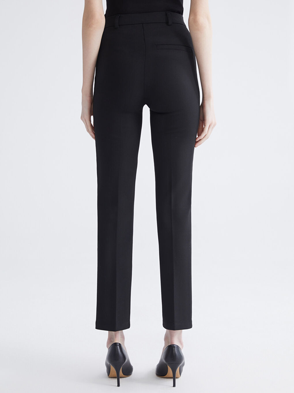 Siyah Dar Fit Kadın Pantolon-3