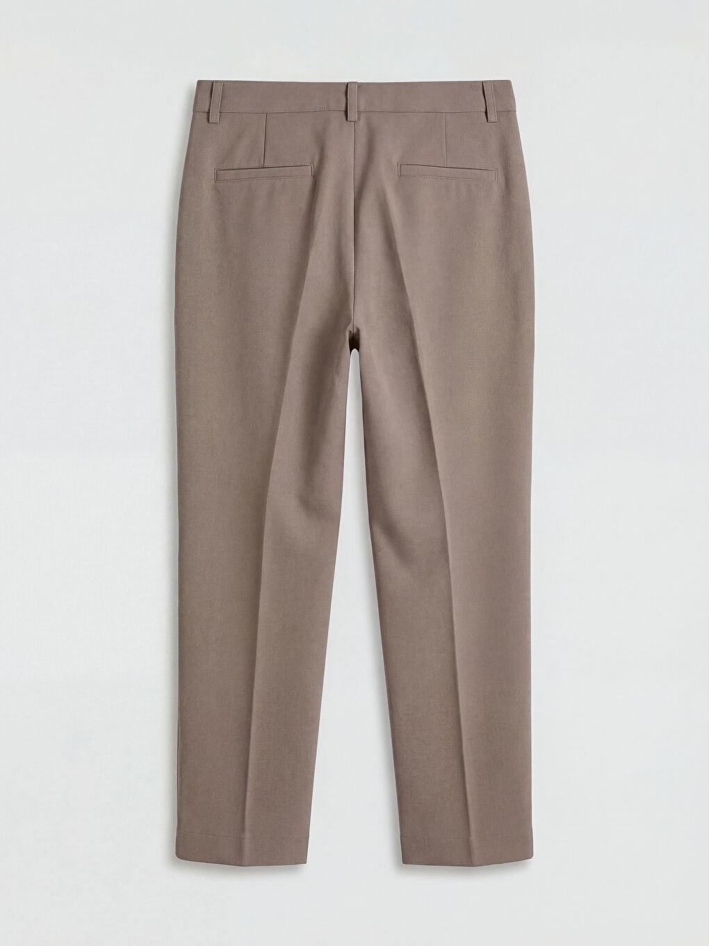 Kahverengi Yüksek Bel Kadın Cigarette Pantolon-1