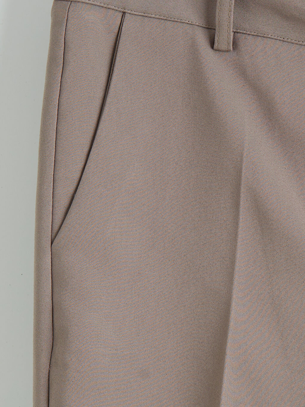 Kahverengi Yüksek Bel Kadın Cigarette Pantolon-2