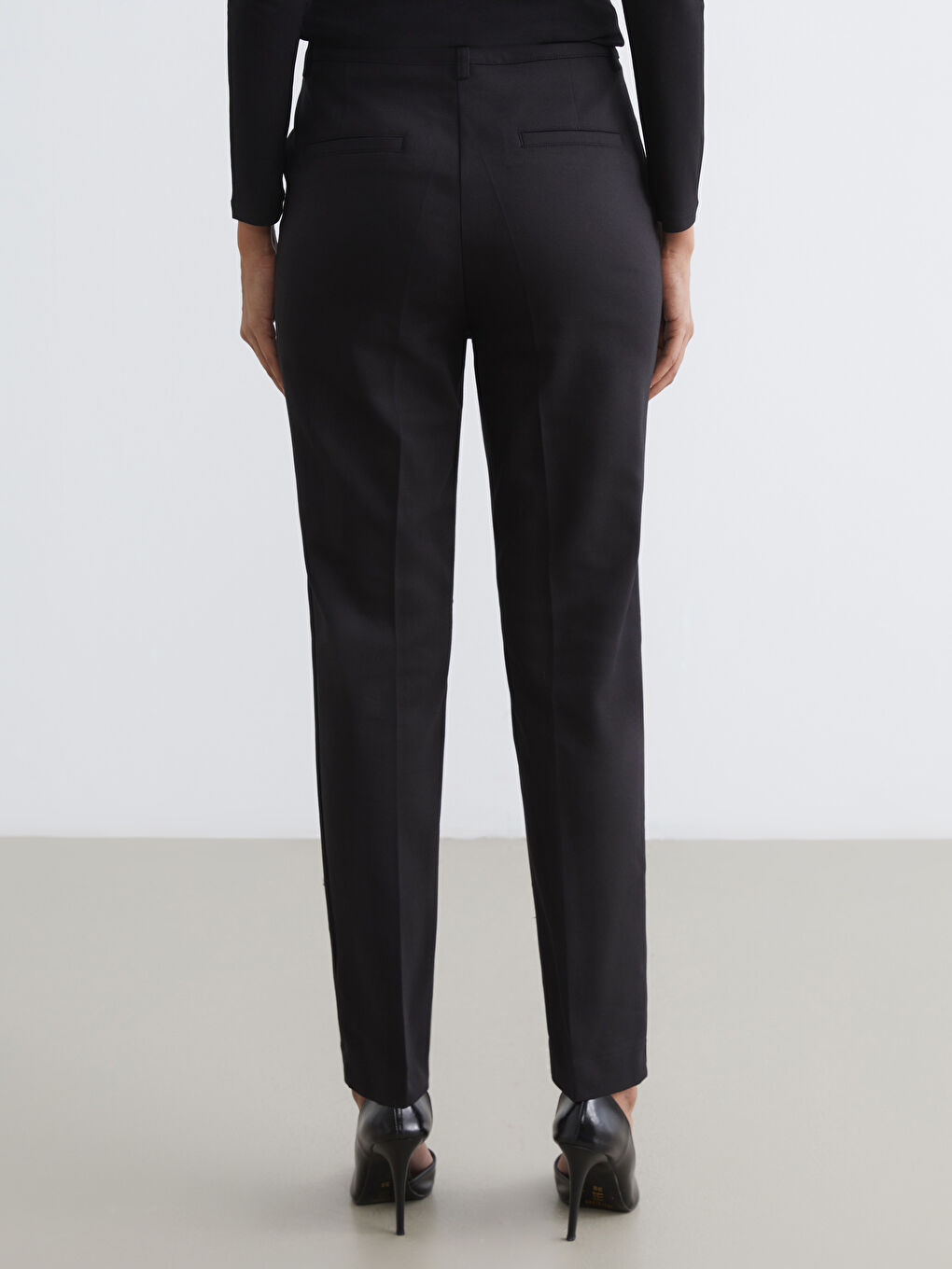 High Waist Women's Cigarette Trousers-6