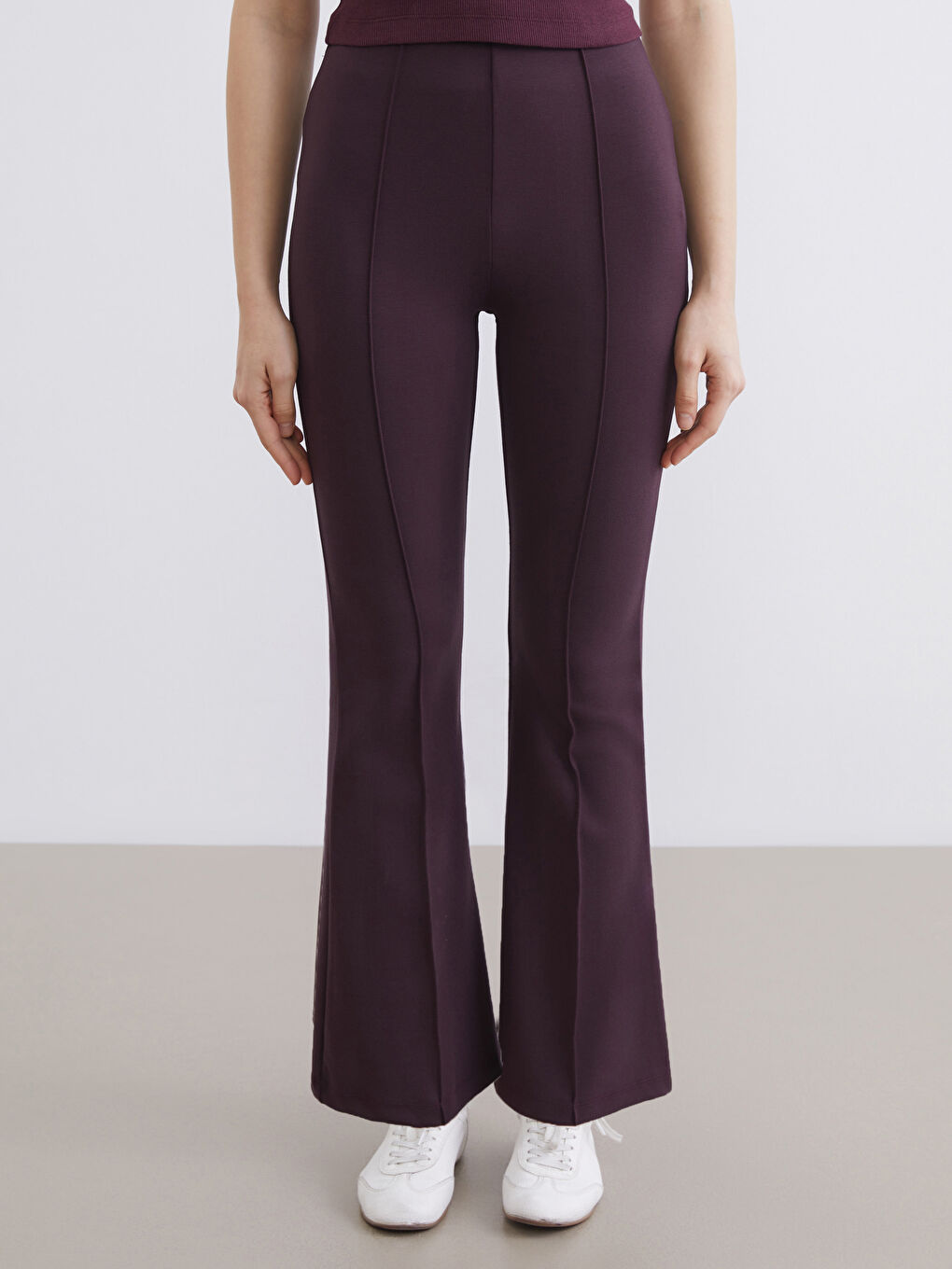 Mürdüm Ekstra Dar Fit İspanyol Paça Kadın Pantolon-1