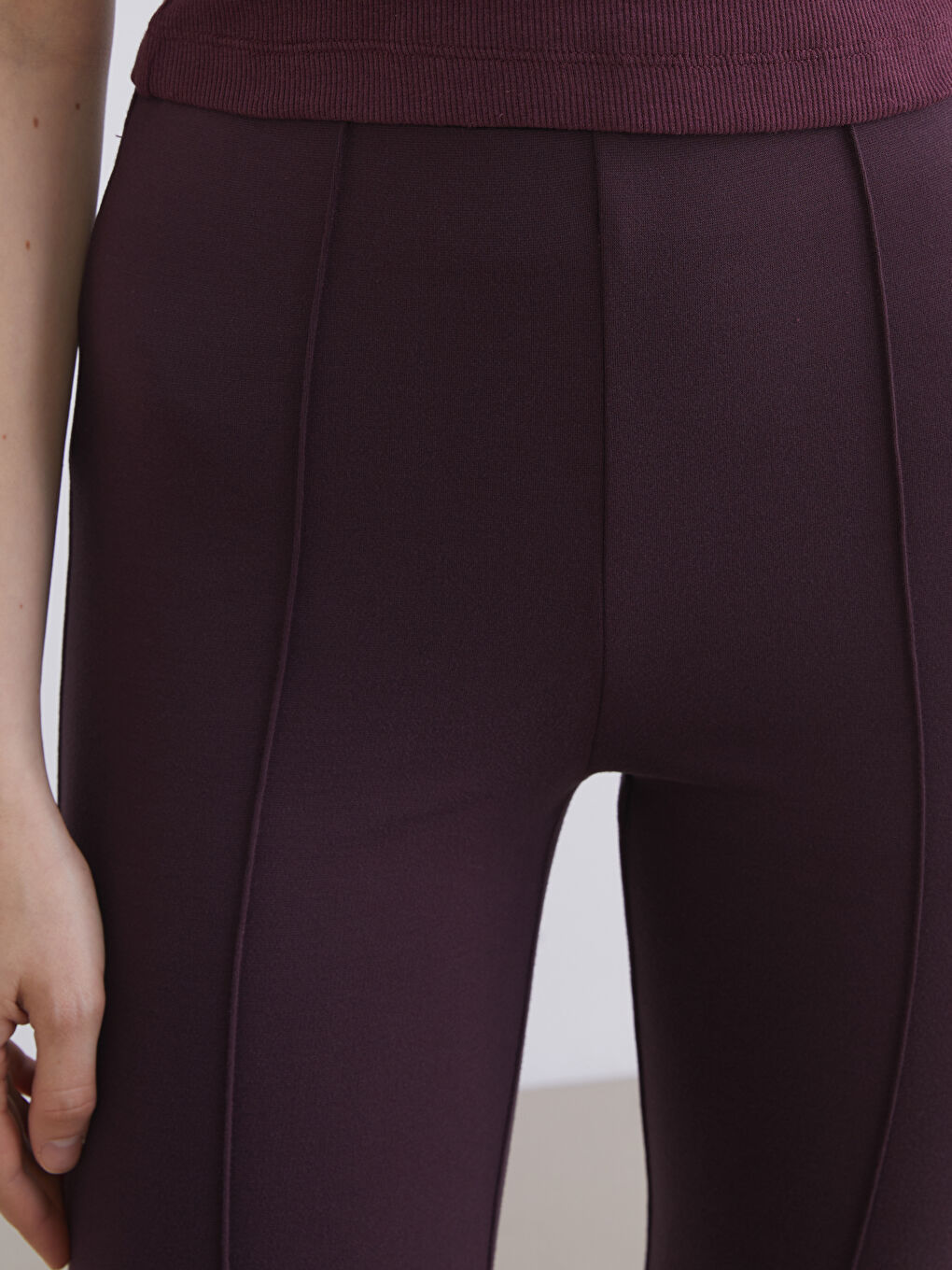 Mürdüm Ekstra Dar Fit İspanyol Paça Kadın Pantolon-2