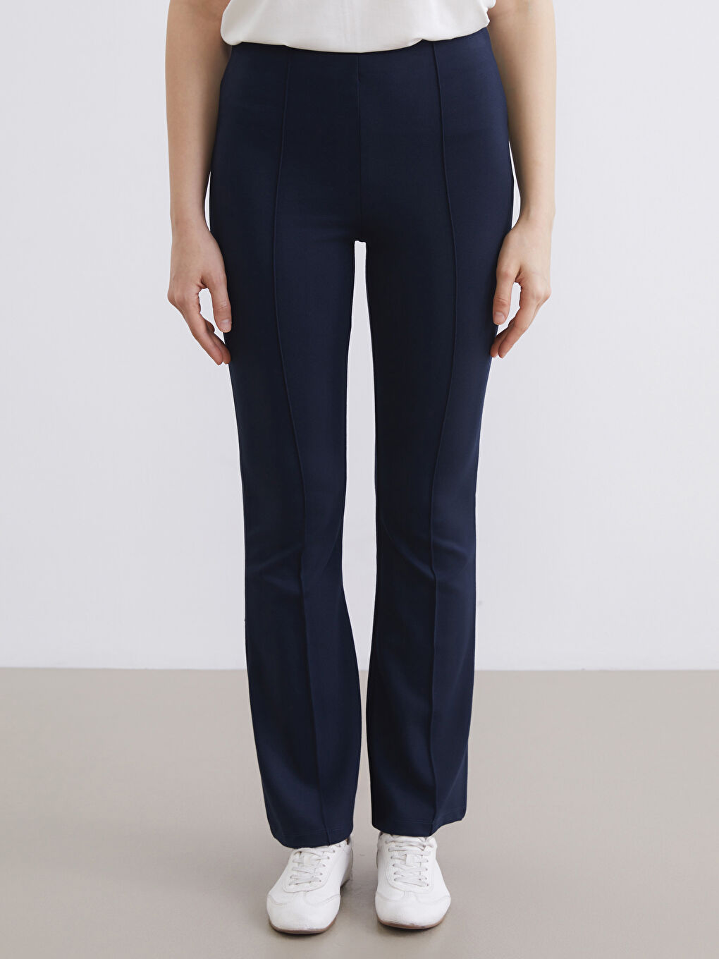 Lacivert Süper Skinny Fit İspanyol Paça Kadın Pantolon-1