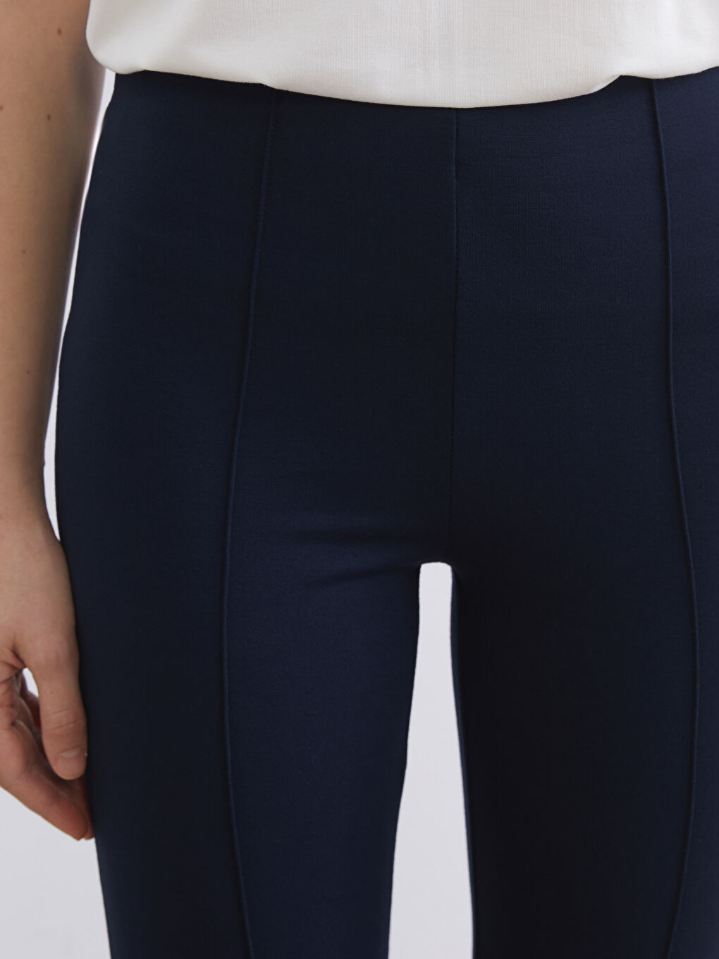 Lacivert Süper Skinny Fit İspanyol Paça Kadın Pantolon-2