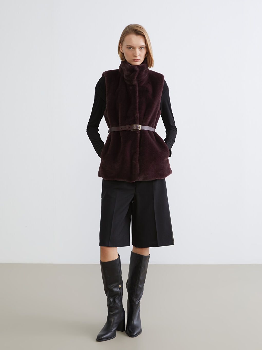 Woman BORDEAUX Waistcoat-1