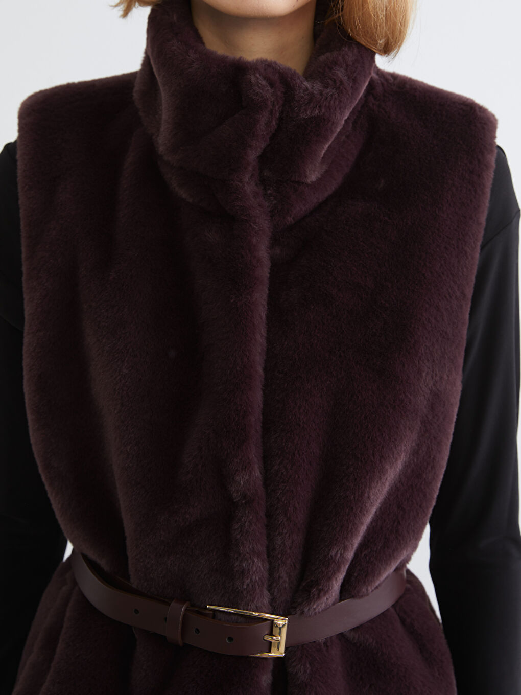 Woman BORDEAUX Waistcoat-2