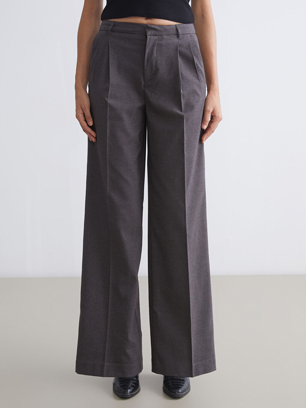 Pantalon Coupe Ample Jambe Large Pour Femmes-1