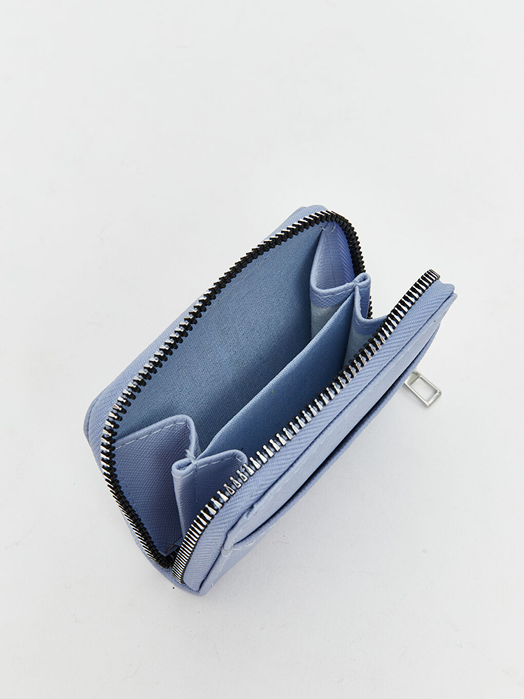 Mavi Deri Görünümlü Kadın Cüzdan-2