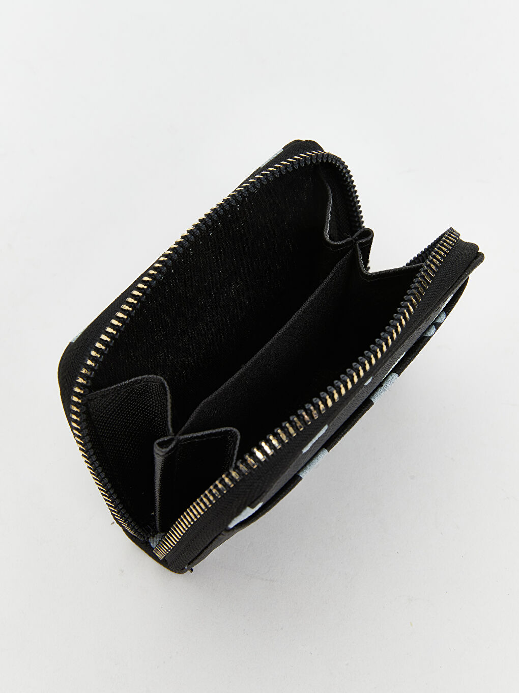 Siyah Kalp Desenli Kadın Cüzdan-2