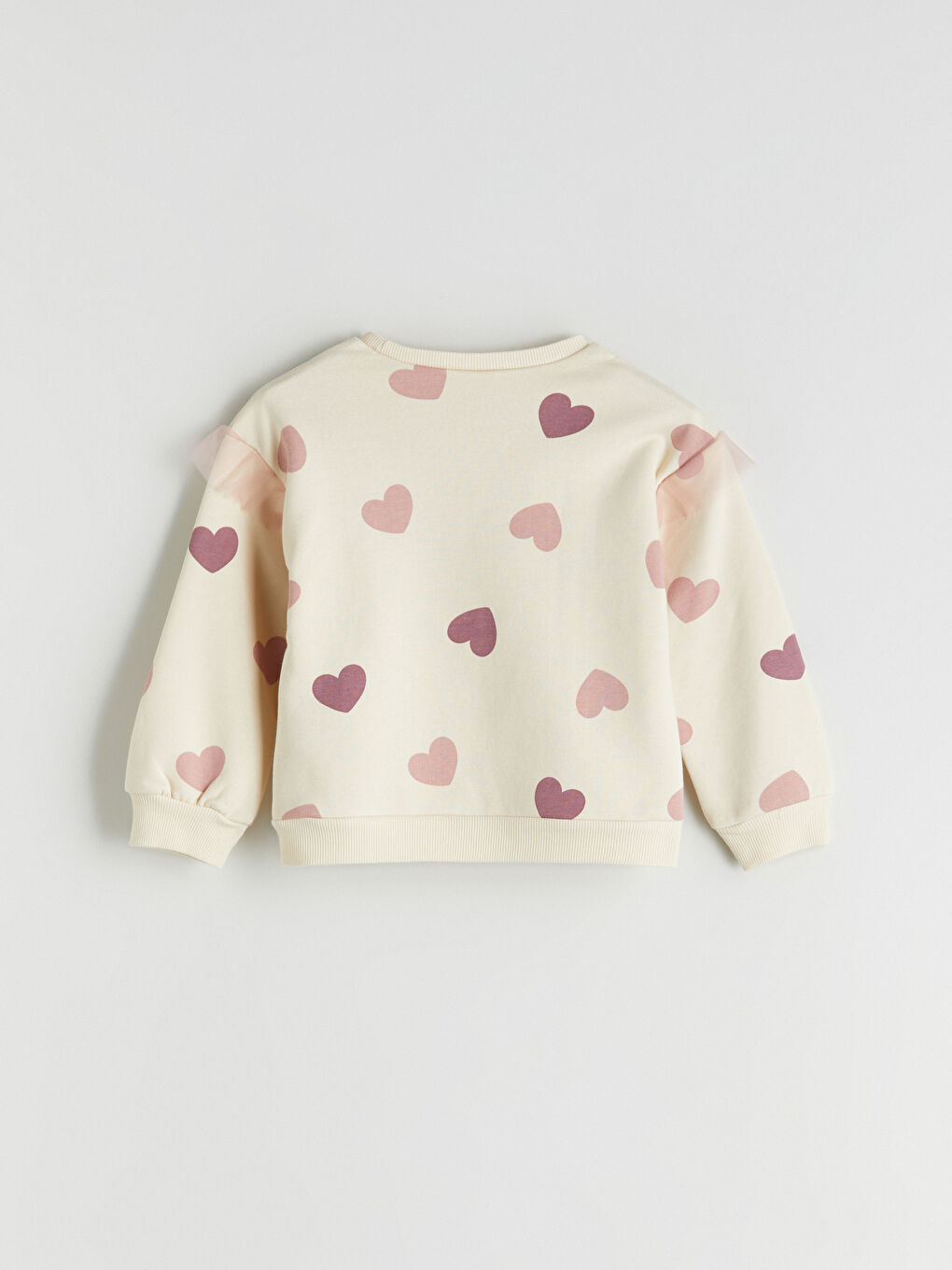 Pembe Bisiklet Yaka Kız Çocuk Sweatshirt 2'li-6