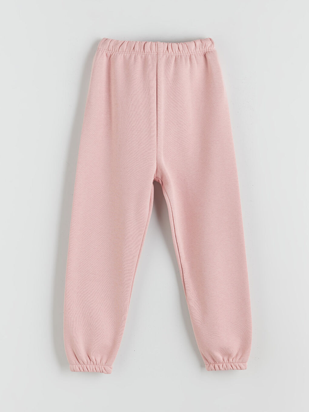 Pembe Beli Lastikli Kız Çocuk Jogger Eşofman Alt
