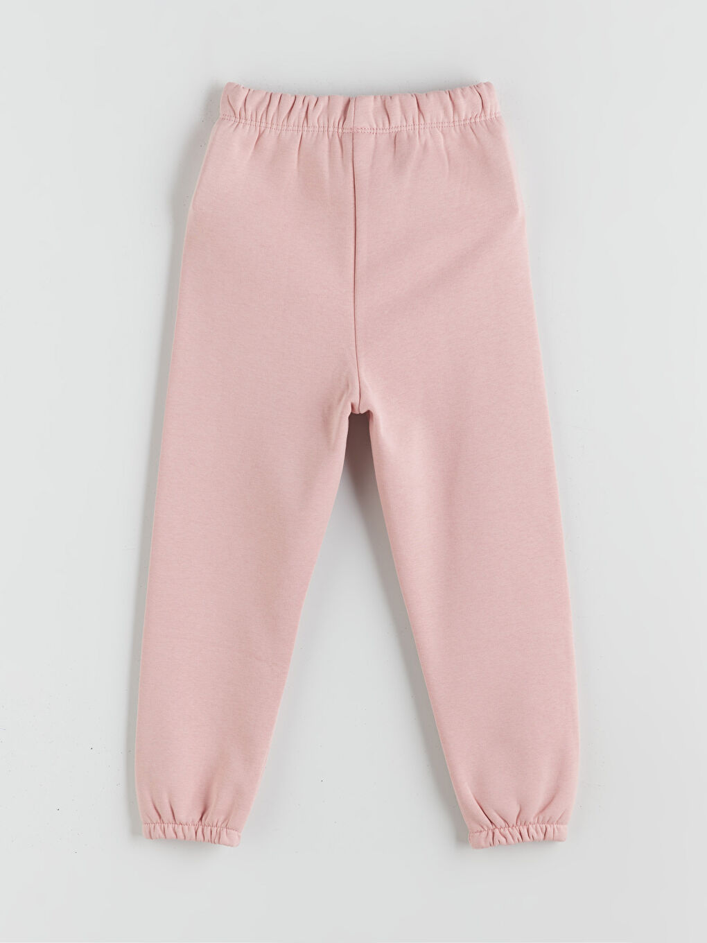 Pembe Beli Lastikli Kız Çocuk Jogger Eşofman Alt-2