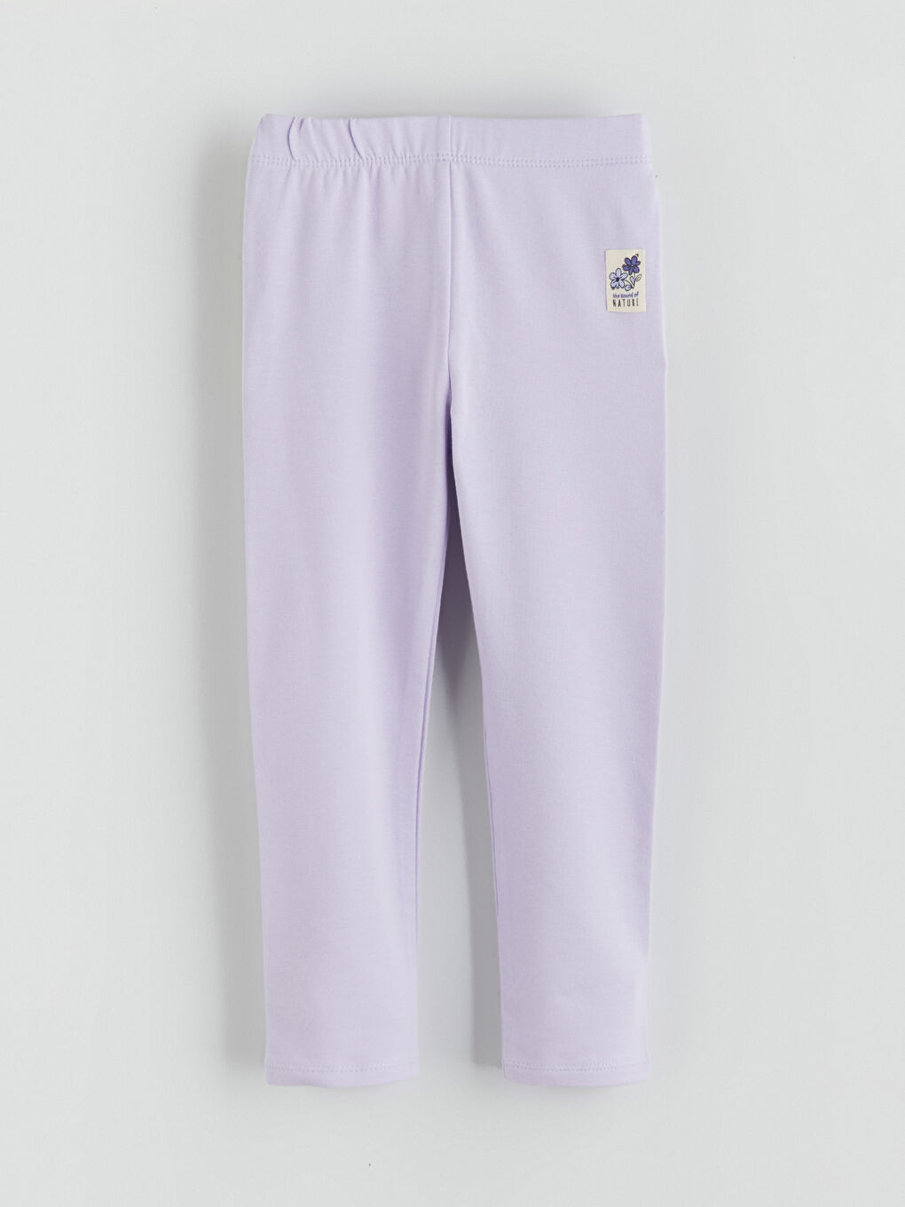 Bej Çiçek Desenli Kız Çocuk Tayt 2'li-1