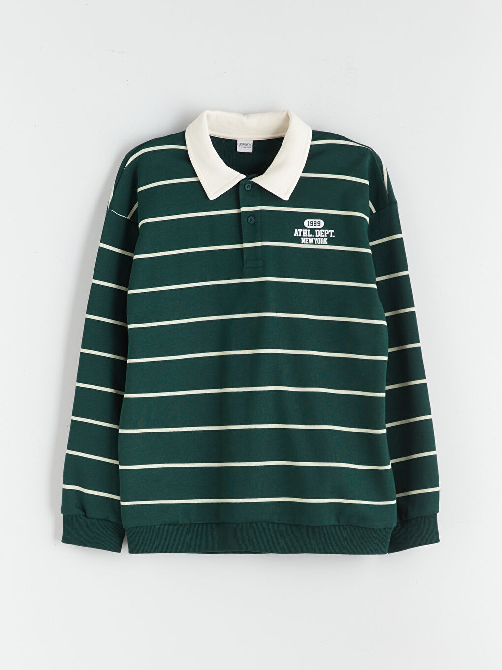 Yeşil Polo Yaka Erkek Çocuk Sweatshirt