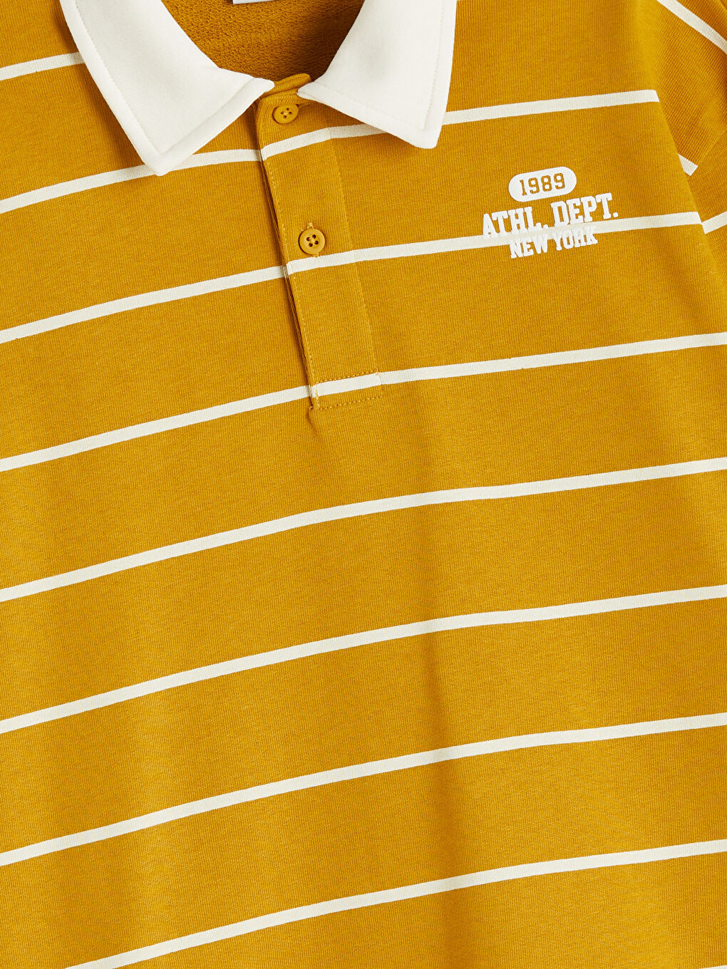 Sarı Polo Yaka Erkek Çocuk Sweatshirt-1