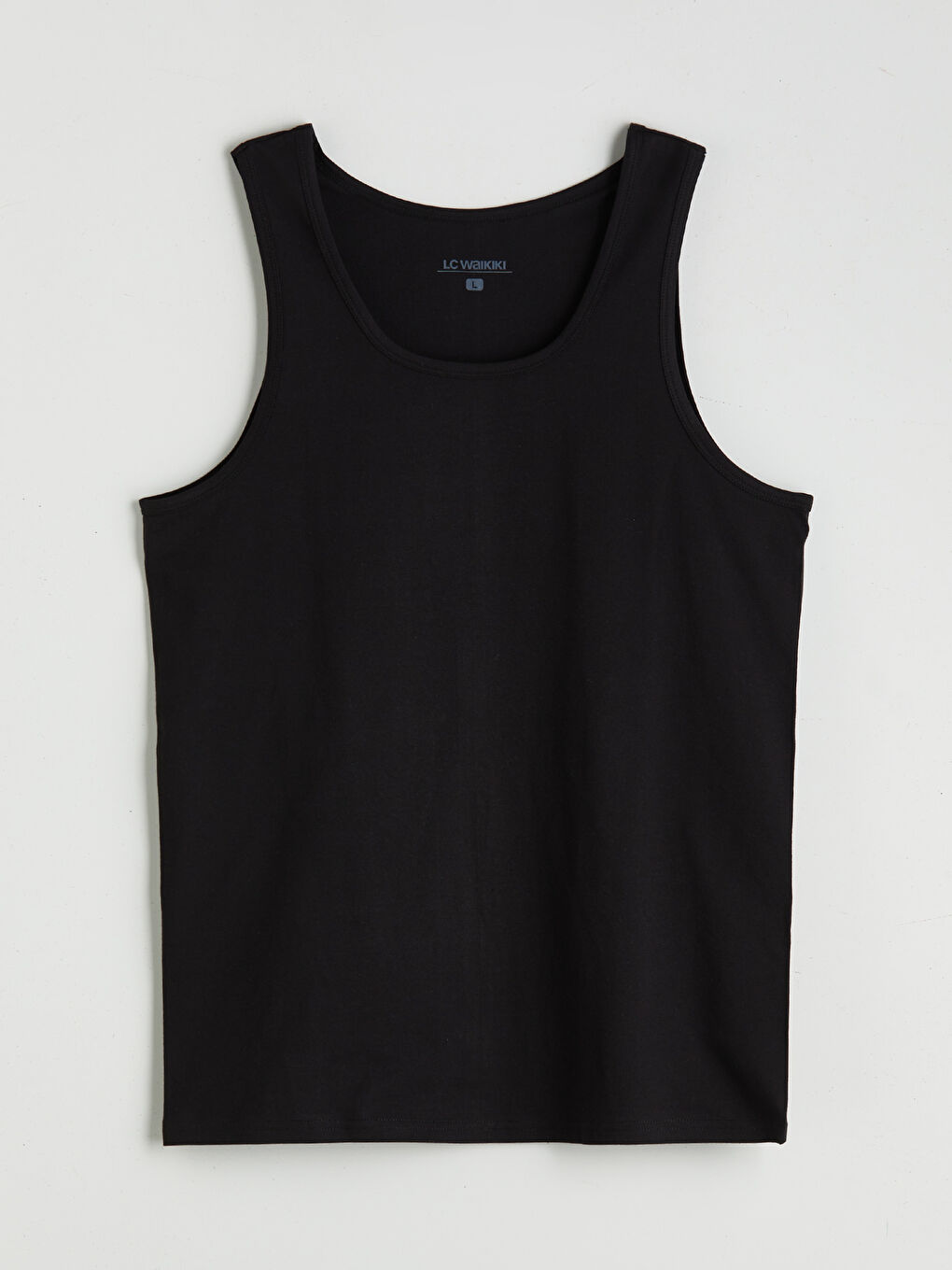 Siyah U Yaka Basic Erkek Atlet-4