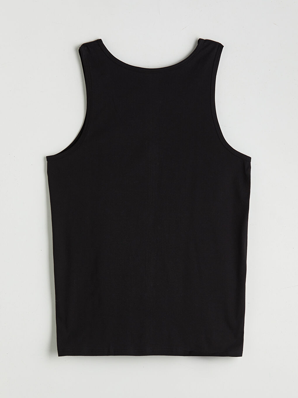 Siyah U Yaka Basic Erkek Atlet-5