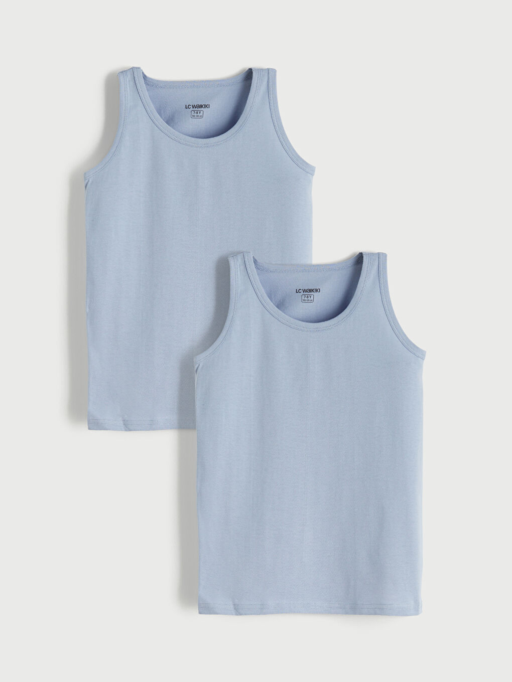 Mavi Bisiklet Yaka Erkek Çocuk Atlet 2'li