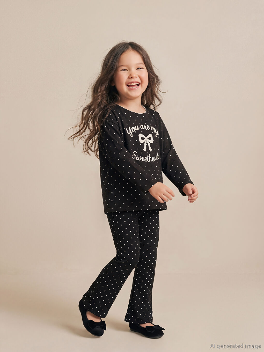Girls' Patterned Leggings with Elastic Waist
