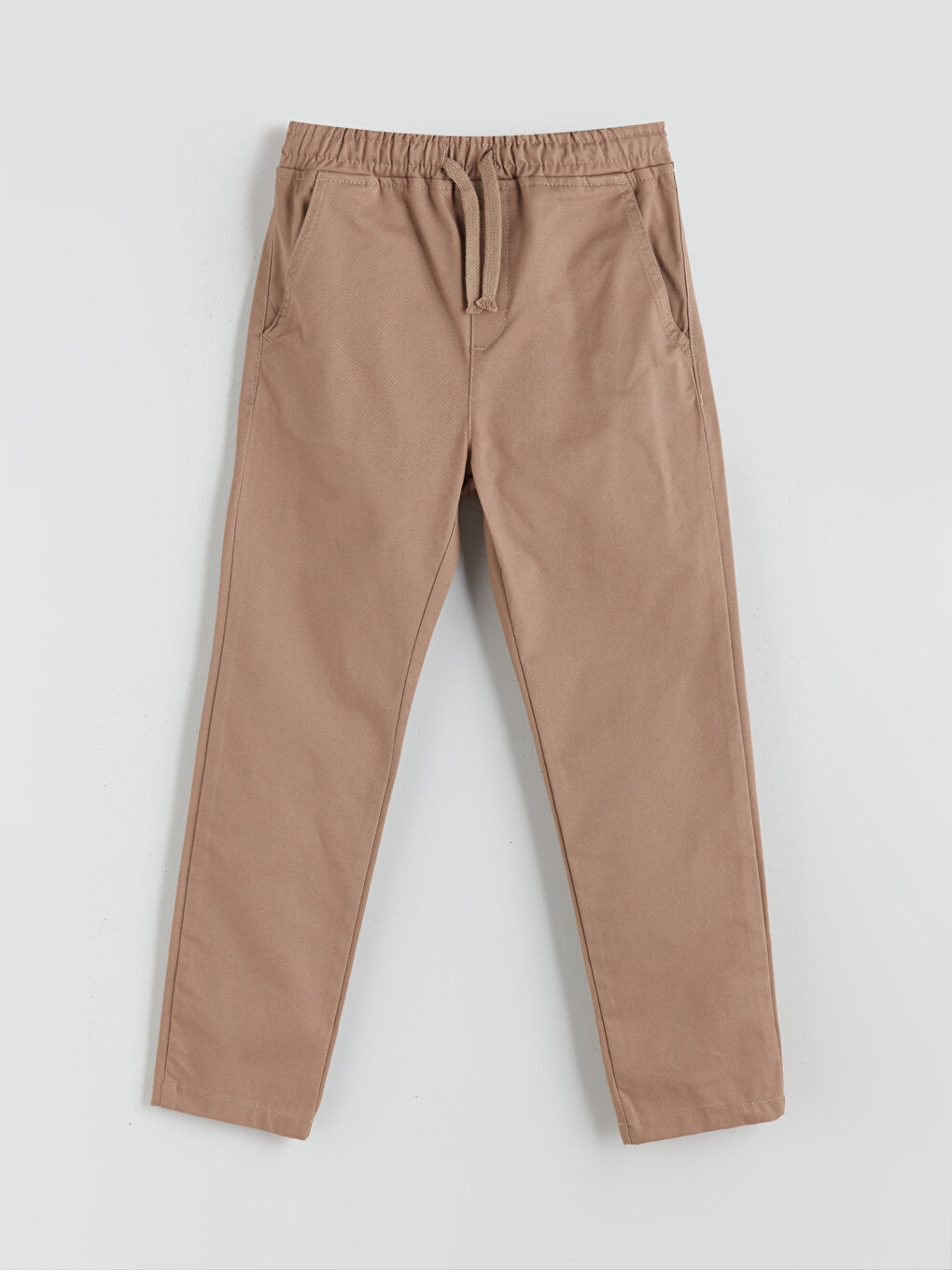 Bej Beli Lastikli Erkek Çocuk Pantolon