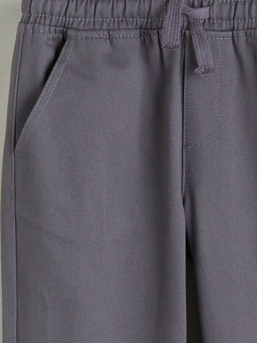 Gri Beli Lastikli Erkek Çocuk Pantolon-2