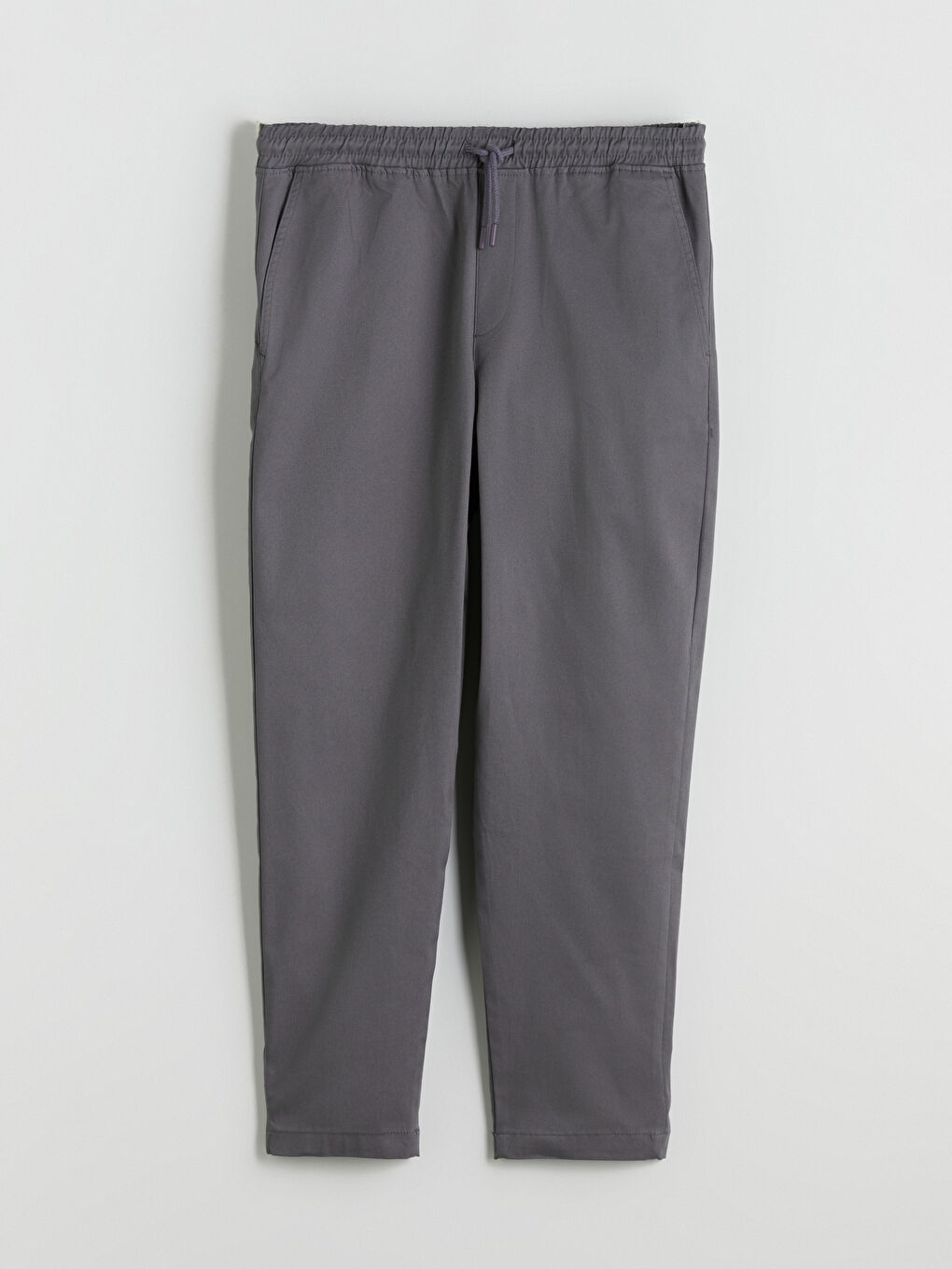 Gri Standart Kalıp Gabardin Erkek Pantolon-4