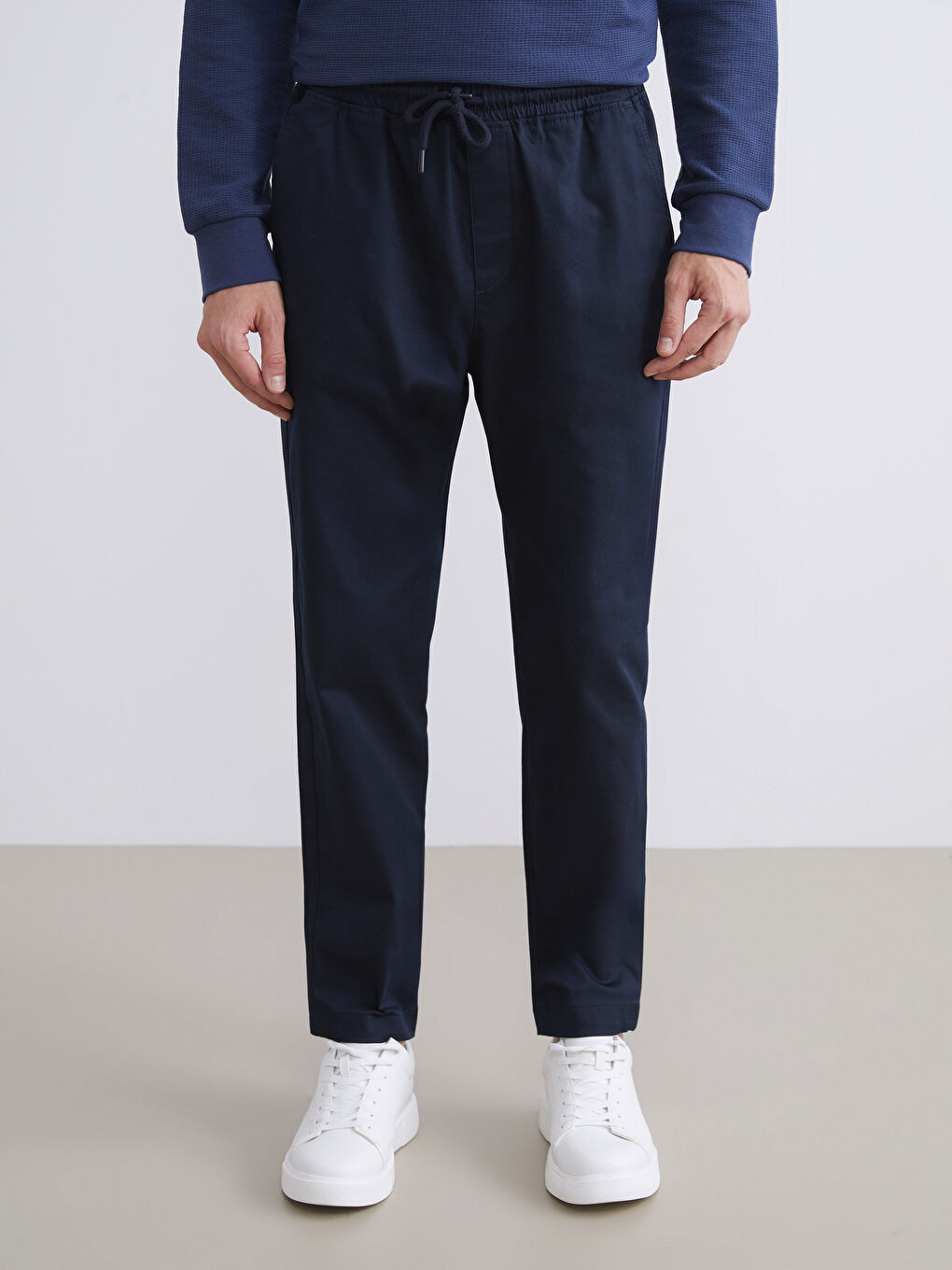 Lacivert Standart Kalıp Erkek Pantolon-1