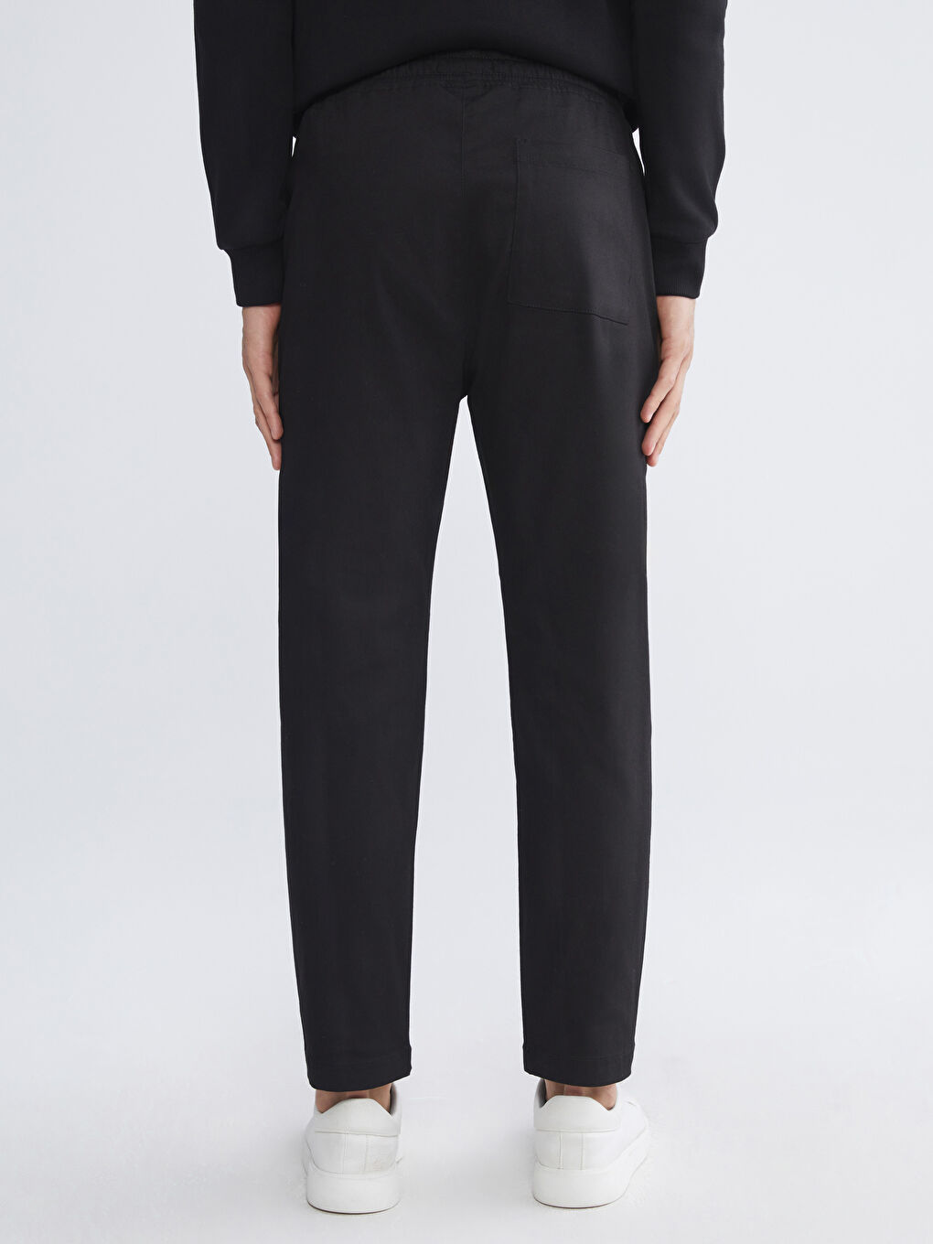 Siyah Standart Kalıp Erkek Pantolon-3