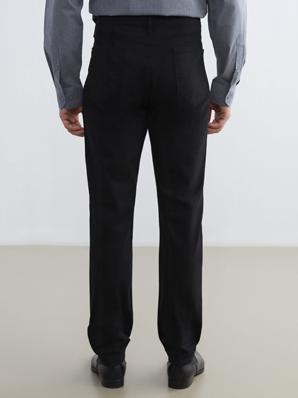 Lacivert Standart Kalıp Gabardin Erkek Pantolon-3